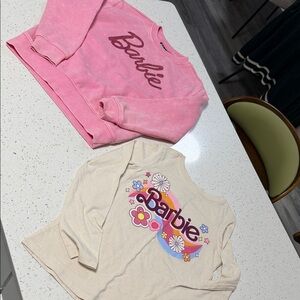 Barbie Pink Glitter Logo Sweatshirt